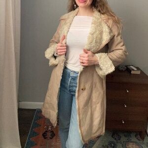 Vintage Mossimo Suede Fur Jacket - Penny Lane - M fits like S